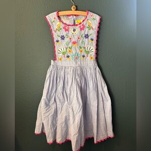 Girls 8-9y mini boden embroidered dress